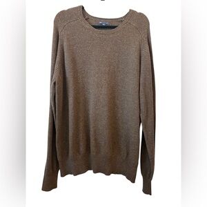 GAP Men's Crewneck Wool Blend Sweater in Rich Brown size XXL
